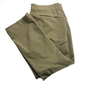REI Outdoor Cargo Pants Men's XL  Khaki Zip Pockets Tech Stretch Hiking Read